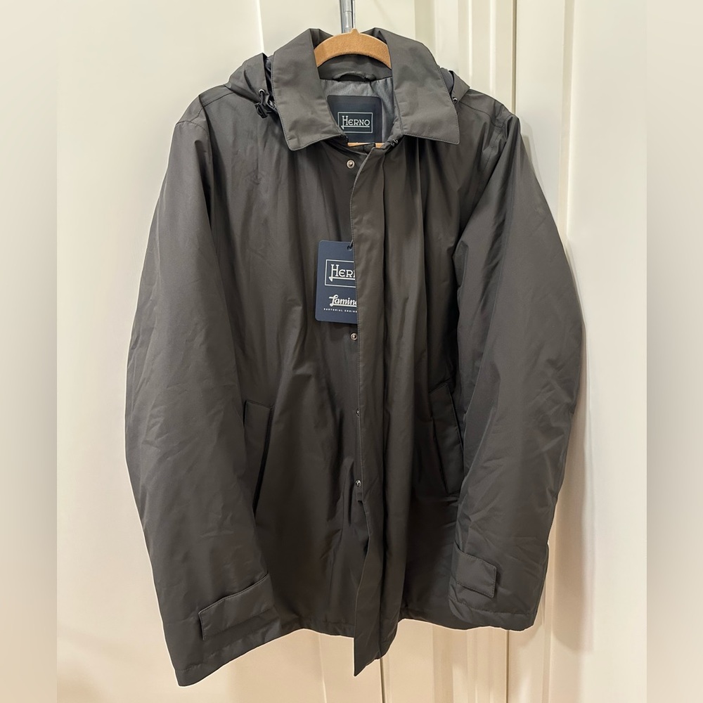 Brand New Herno Laminar Carcoat in Goretex. Grey. Size IT 54